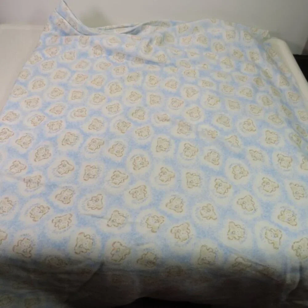 Baby Blue Teddy Bear Double Knit Fabric (Medium Weight) 